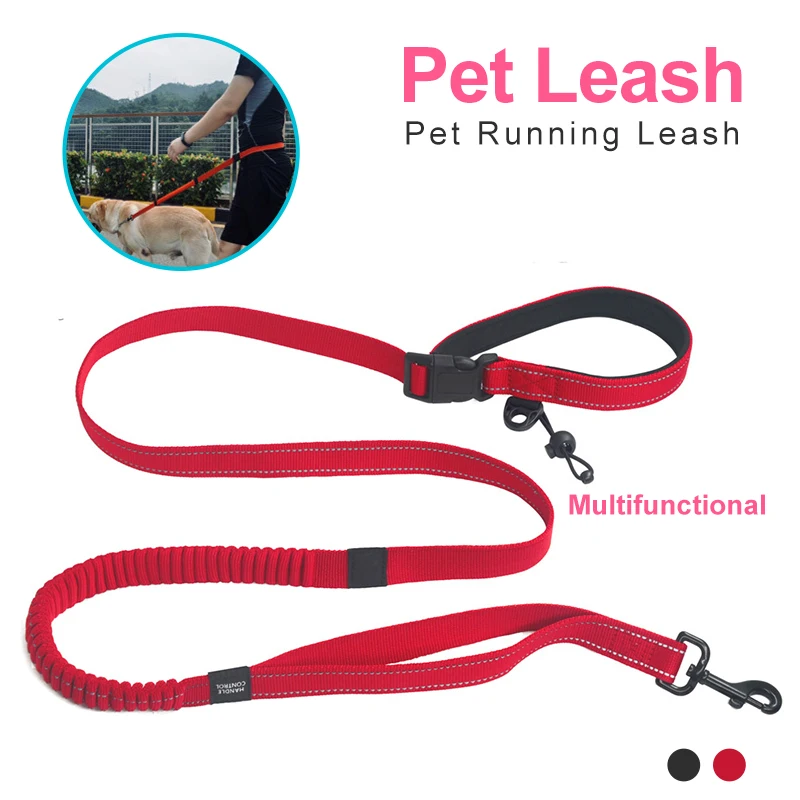 

Hands Free Dog Run Leash Adjustable Waist Belt for Jogging Hiking Walking Dog Lead Leash Bungee Harness for Running For Big Dogs