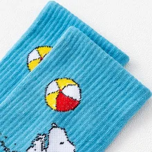 Снупи мультфильм анимация универсальные модные носки Весна и лето уличные женские носки дышащие впитывающие пот дезодорирующие P