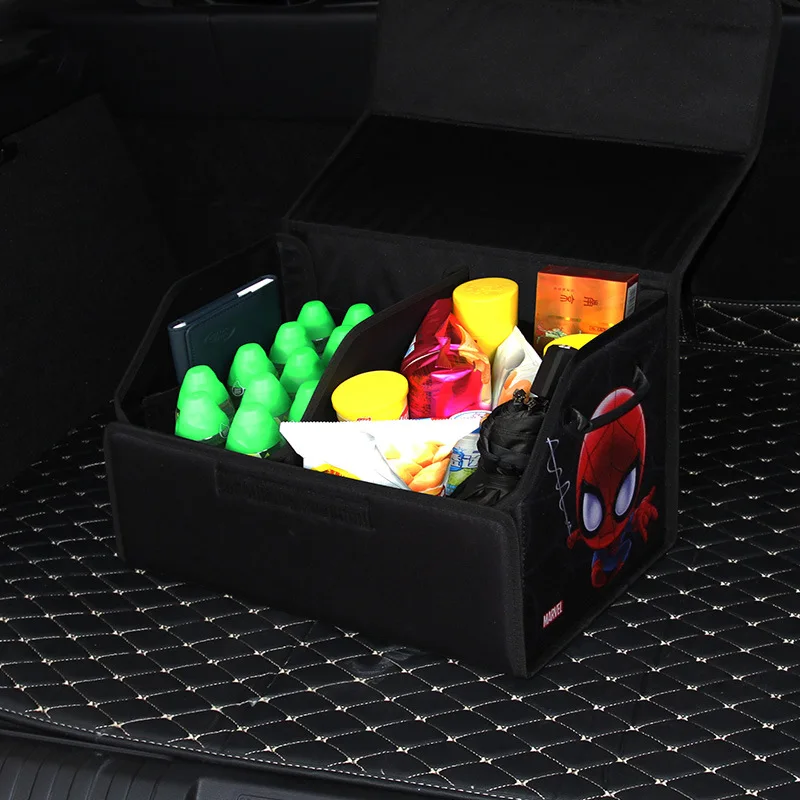 Багажник автомобиля коробка-органайзер "Человек-паук" Капитан Америка сумка для хранения в автомобиле АВ складная коробка автомобильный Органайзер