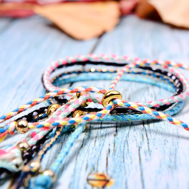 MOON GIRL 5Pcs Cotton Rope Friendship Bracelet for Women Fashion Boho Handmade Charm Wrap Pulseras Femme Armband Dropshipping