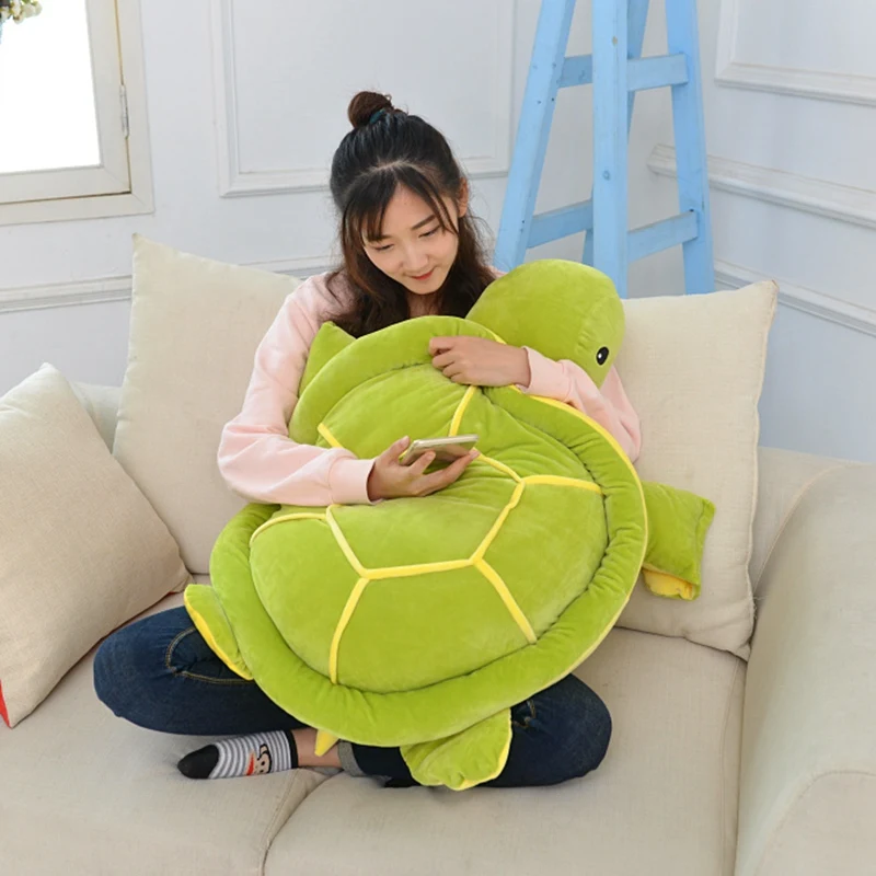 Green Big Eyes Turtle Plush Toys Tortoise Animals Dolls Doll Soft Stuffed Animal Cushion for Children | Игрушки и хобби