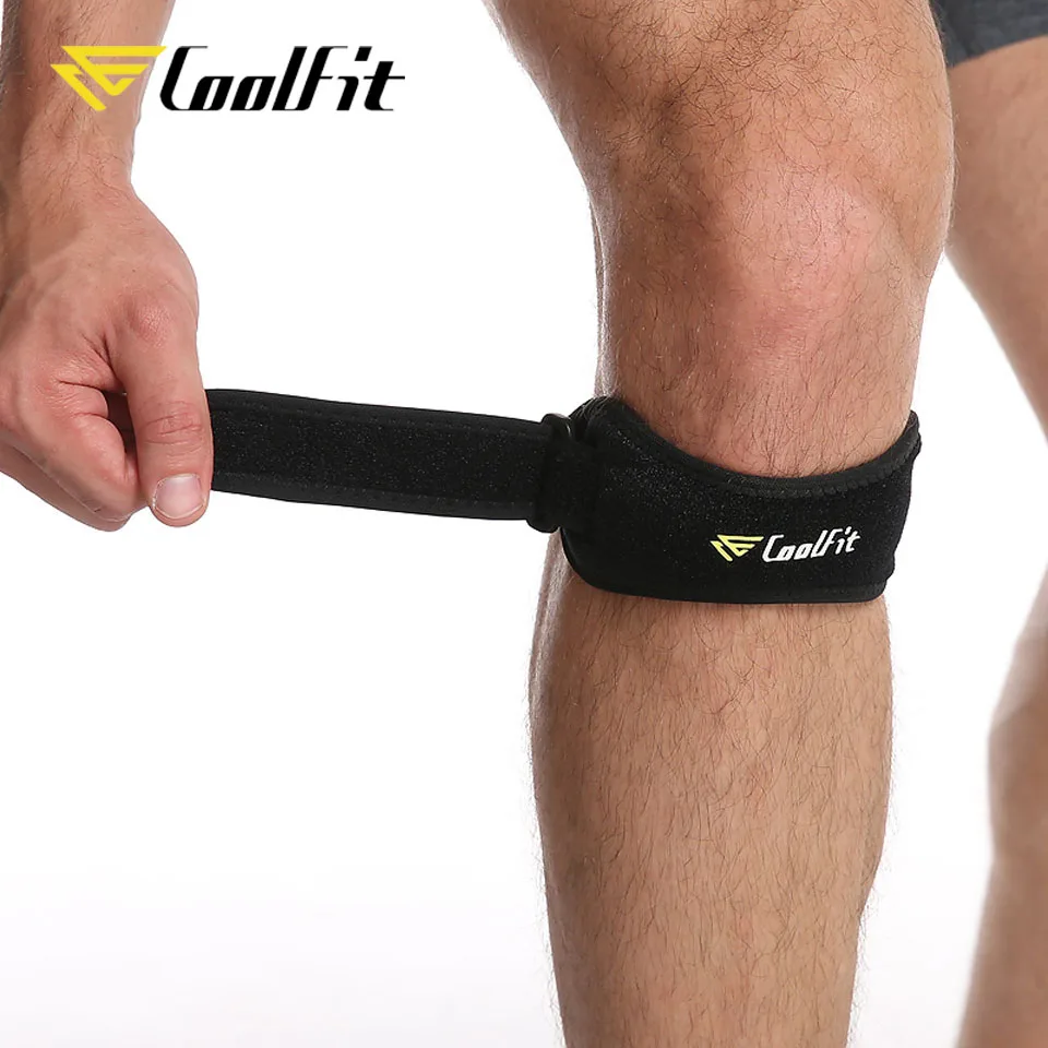CoolFit 1 шт. Регулируемый коленный фиксатор на ремне EVA наколенники защитное спортивное снаряжение Баскетбол волейбол протектор
