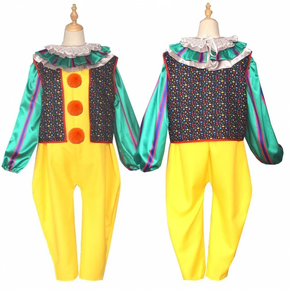 

Stephen King's It Pennywise Cosplay Costumes Scary Joker Suit Fancy Separated mask Halloween Party Adult kids Women Clown shoes