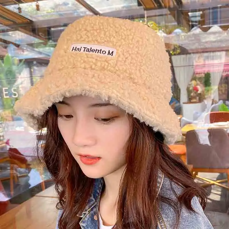 Autumn Winter Warm Bucket Hat Caps For 