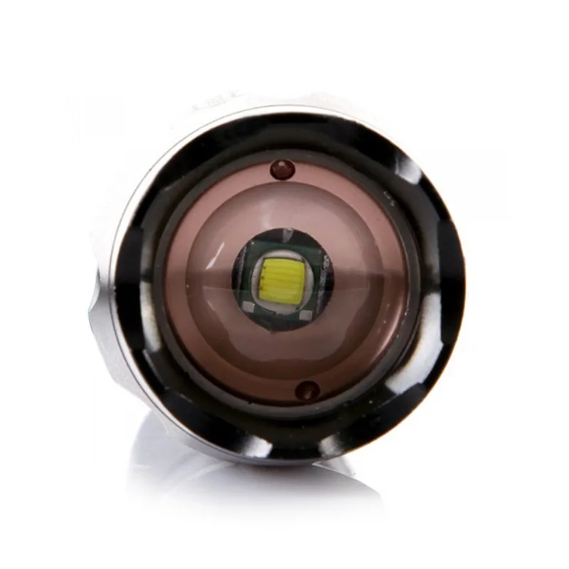 T6 Ультра яркий бликовый светодиодный фонарик для зарядки, комплект, походный фонарь, тактический светодиодный фонарик, 5 режимов переключения, водонепроницаемый телескопический зум