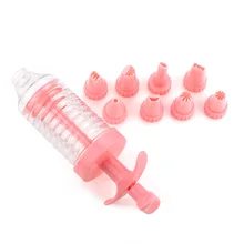 Крем украшения 8 штук цветок-делая пистолет набор торт Масло, печенье монтажный шаблон устройство 8 голова носик для украшения инструмент для выпечки