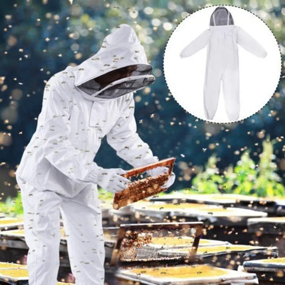 

Cotton Full Body Beekeeping Clothing Veil Hood Hat Clothes Jacket Protective Beekeeping Suit Beekeepers Bee Suit Equipment