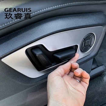 

Car Styling Door Seat Adjustment Buttons Panel Stickers Covers Trim For Audi Q3 F3 Stainless Steel Auto Interior Accessories