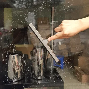 

Bathroom Cleaning Home Rustproof Shower Squeegee Stainless Steel T Shape All-Purpose Wall Mount Doors Window Kitchen Car Glass