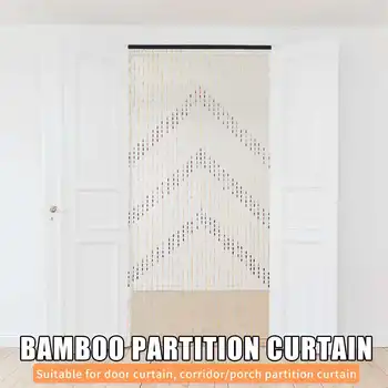 

Handmade Wooden Blinds 90x180cm Wooden Bead Curtains Fly Screen Gate Divider Sheer For Hallway Living Room Door Window
