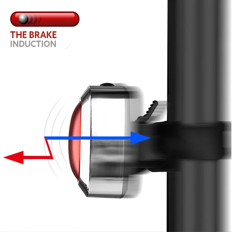 Светодиодный мини-безопасный индукционный велосипедный светильник Предупреждение, задний велосипед, горный с 16* COB лампа, водонепроницаемый датчик задней части