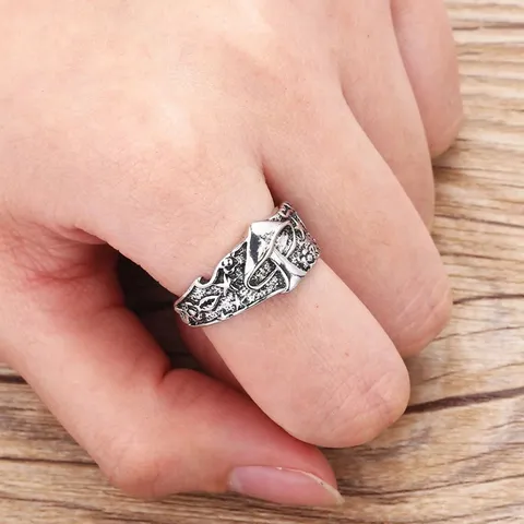 Vintage Wild Mushroom Star Flower Pattern Rings for Men Women Retro Punk Statement Couple Rings Hiphop Nightclub Biker Ring