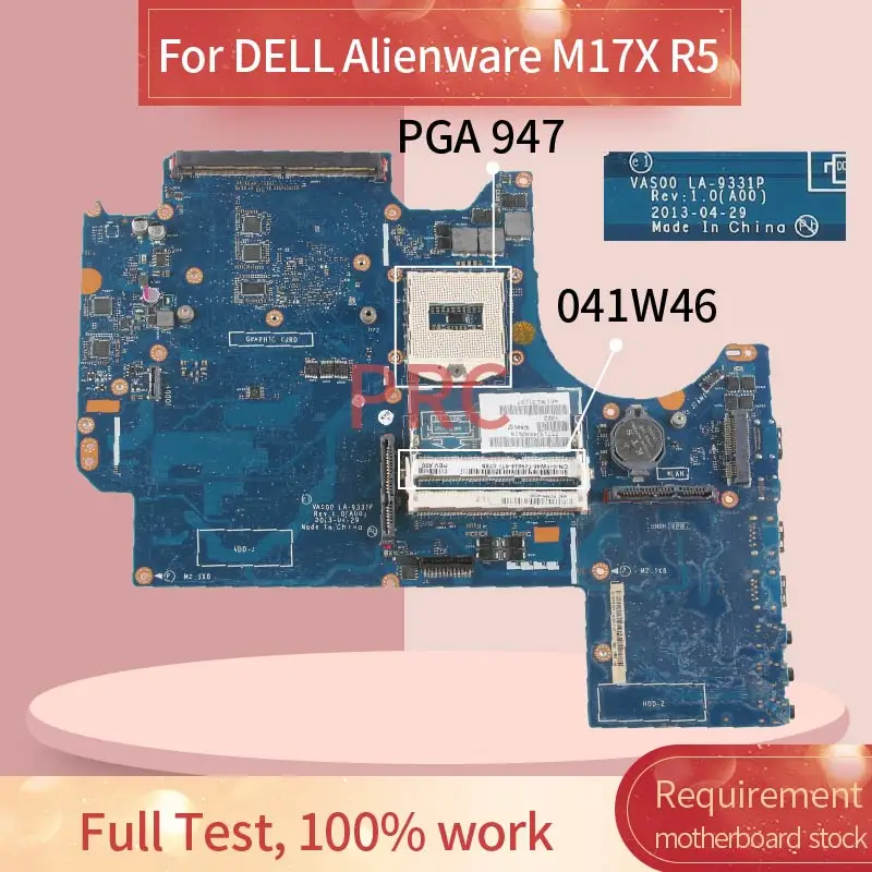 CN-041W46 041W46 для DELL Alienware M17X R5 материнская плата ноутбука VAS00 LA-9331P SR17D | Компьютеры и