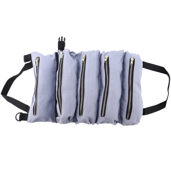 

Tool Roll, Wrench Roll, Big Tool Roll Up Bag, Tool Organizer Bucket, Small Tools Tote Carrier,Tool Pouch Sling Grey