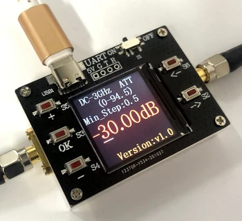 DC-3GHZ 90DB Digital Attenuator program-controller 0.5dB step TFT display supports TTL communication for Ham Radio amplifier 2