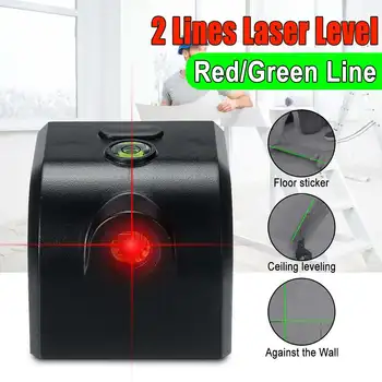 

Mini Portable 2 Line Rechargeable Laser Level Horizontal Vertical Cross Line 230mah Laser Level for carpentry bricking-up