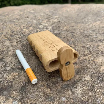 

COURNOT Natural Bamboo Storage Case Mini Portable Bamboo Dugout Box Smoke Hand Pipe Accessories Organizer Box