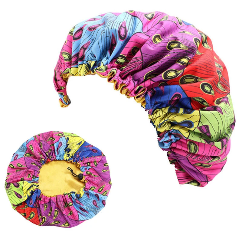 mens skully beanie Kids African Pattern Print Fabric Ankara Bonnets Women Extra Large Satin Lined Bonnets Night Sleep Hat Ladies Turban Chemo Cap skullies beanie