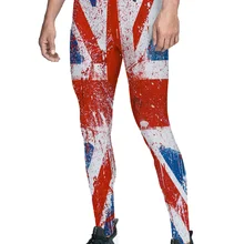 Британский флаг, панковские штаны, Мужские пижамные штаны со скрытым карманом, с высокой талией, вечерние, мягкие, полная длина, износостойкость, дышащие, девять штанов Q