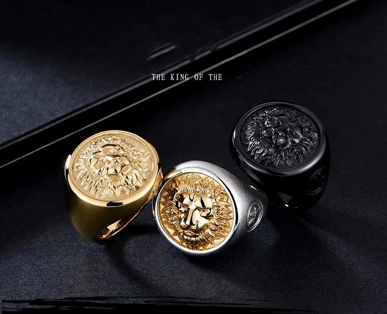 Новая мода S925 серебряные ювелирные изделия Король Лев гравировка мужское кольцо властная личность серебряное кольцо для мужчин