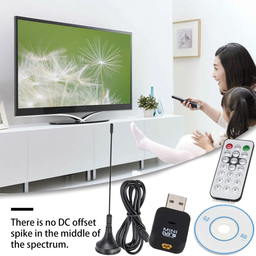 PC HDTV TV Stick Broadcast Antenna Receiver Mini USB 2.0 Digital DVB-T Tuner for Household TV Watching Accessories