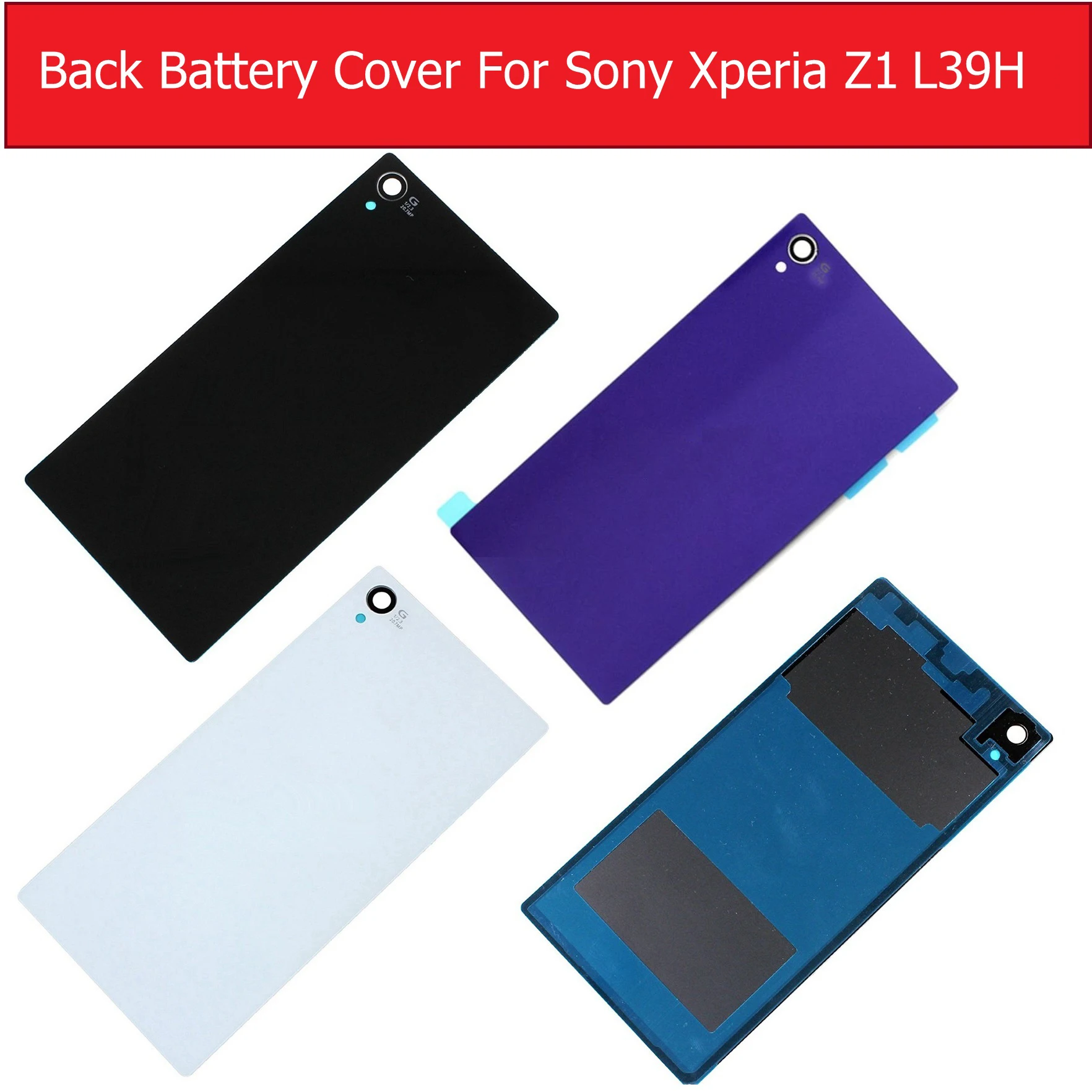 Задняя крышка батарейного отсека стеклянная для Sony xperia Z1 L39H C6902 C6903 C6905 C6906 задняя +