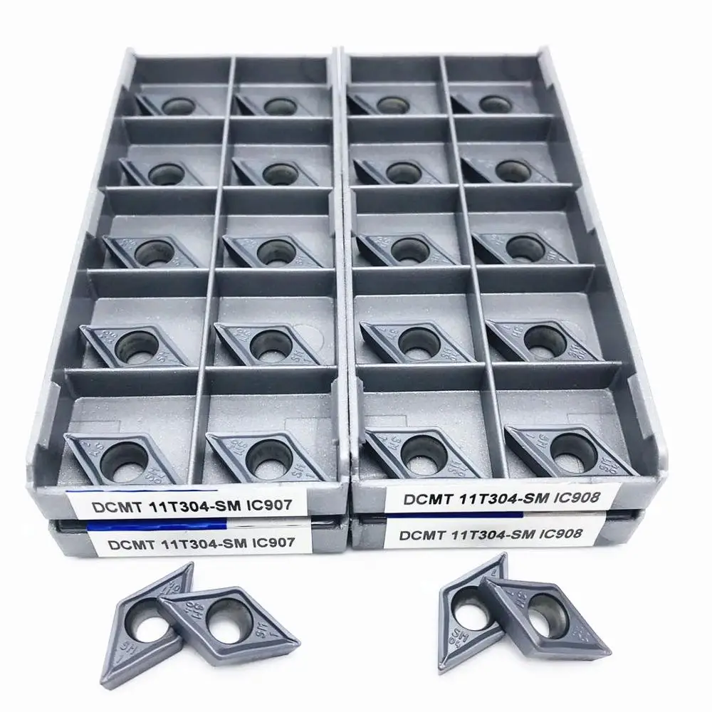 

10PCS DCMT11T304 SM IC907 DCMT11T304 SM IC908 Internal turning tool DCMT 11T304 carbide insert turning tool tool turning insert