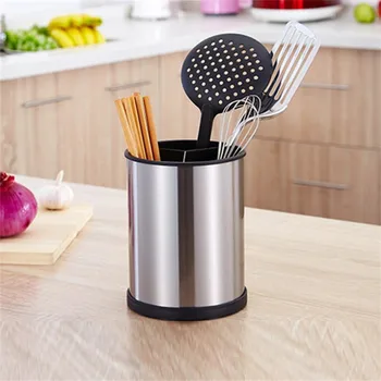 

Stainless steel Chopsticks Storage holder Drainer Spoon Fork Rack Kitchen Accessories Tool Organizer Tableware Tube