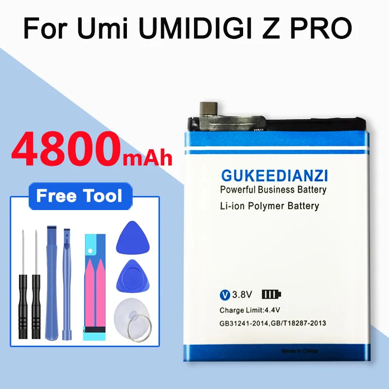 Аккумулятор GUKEEDIANZI мобильный телефон Z Pro для Umi UMIDIGI PRO 4800 мАч высокое качество/100%