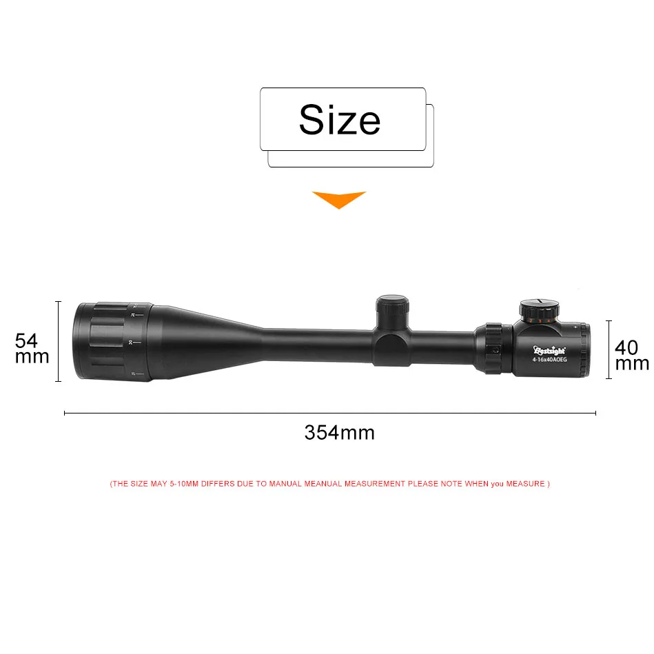 BESTSIGHT 4-16X40 AOEG Optics Riflescope Red Green Illuminated Rifle Scope Sniper Gear For Hunting Scopes Airsoft Rifle Caza