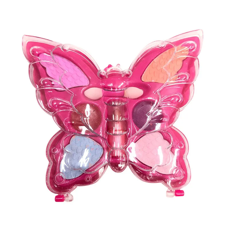 Children's Cosmetic Set Creative Princess Butterfly Makeup Box Toy Girl Eye Shadow Lipstick Set High Quality Toys 40D30 (6)