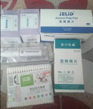 

one pcs lancet needle pen with 100 pcs lancet needle and 100 pcs alcohol pad and swabs