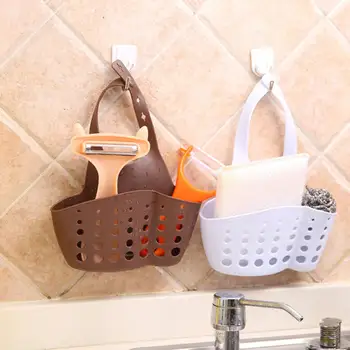 

Adjustable Soap Sponge Holder Storage Drain Rack Kitchen Hanging Drain Basket Rack Holder Shelf Bathroom Organizer