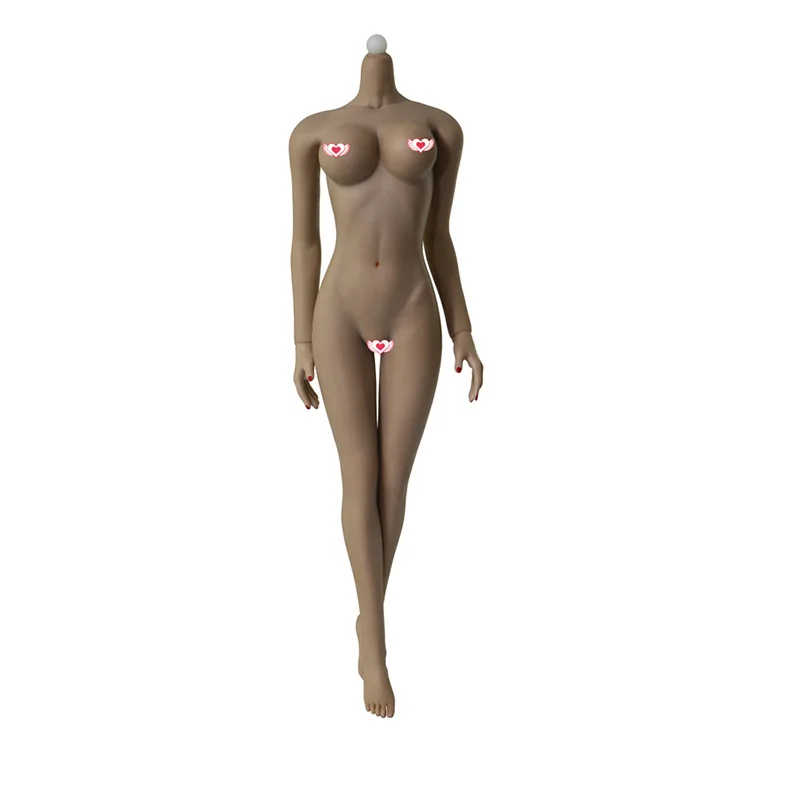 

1:6 Seamless Body Doll Female Steel Skeleton Feet Detachable Plastics Model