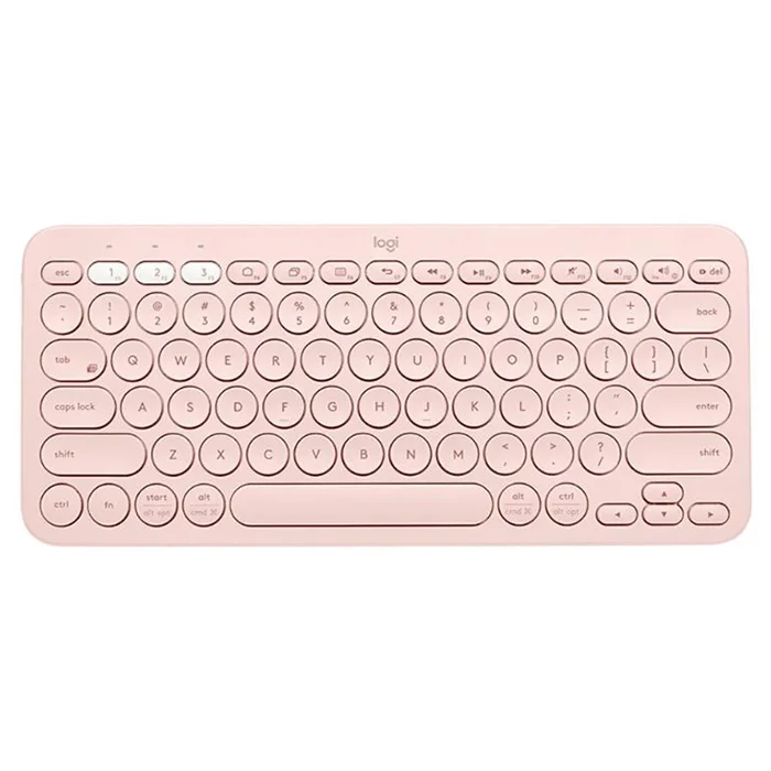 

Logitech K380 Wireless Bluetooth Keyboards Portable Ultra-Thin Mini Mute PC / Phones Keyboard For Android IOS White Pink Girls