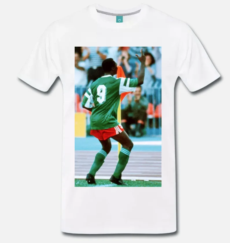 T SHIRT ROGER MILLA CAMERUN ITALIA 90 