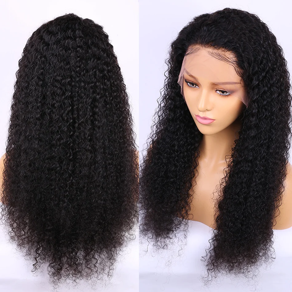 

Alibele Hair brazilian deep curly lace wig 150 Density Pre plucked lace front wigs 13x4 remy human hair wig for black women