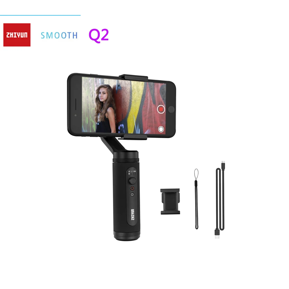  Zhiyun Smooth Q2 3-Axis Handheld Gimbal Stabilizer for Smartphone iPhone/Samsung for Vlog YouTube v