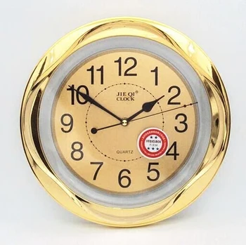 

Diameter 30cm Hotel Decoration World Time Living Room Bedroom Mute Circular Fashion Wall Clock Golden Large Clock for Home