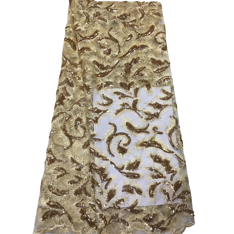 Африканская кружевная ткань чудесная вышитая блестками кружевная ткань для современных леди вечерние платья высокое качество вечернее платье