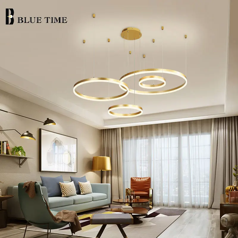 Modern Led Chandelier Acrylic Circle Ceiling Lighting for Foyer Living room Dining Kitchen Lamps Indoor | Освещение