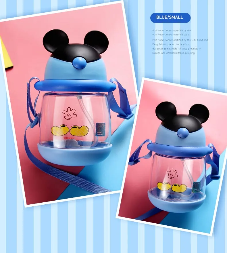 Disney Baby Cup чашка для кормления чашка Дисней кружка герметичная copo детская бутылка для воды Микки Маус детская чашка на бретелях чашка