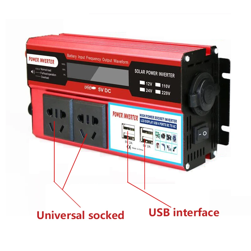 Автомобильный инвертор 2000 Вт Макс. Инвертор преобразователь напряжения