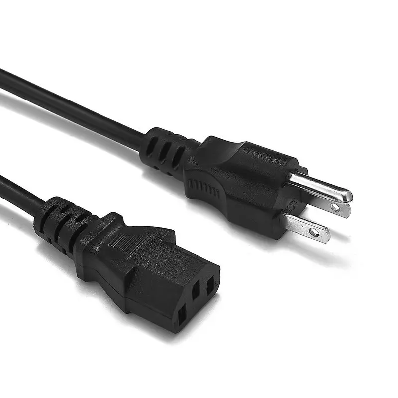 100 шт. шнур адаптера питания переменного тока США 1 2 м Вт 3 prong Американский IEC C13