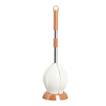 

Modern Design Toilet Brush and Holder Automatic Opening and Closing Lotus Holder