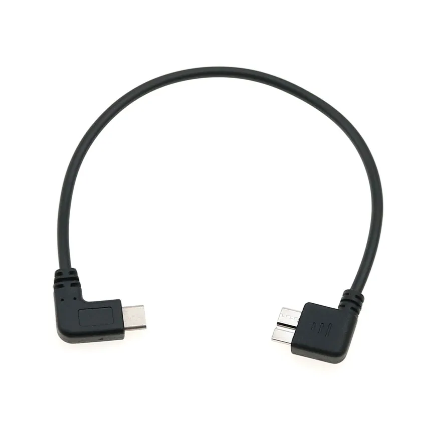 Юйси USB 3,1 тип-c к USB 3,0 Micro B кабель для передачи данных 90 градусов разъем для жесткого диска смартфон сотовый телефон ПК OTG