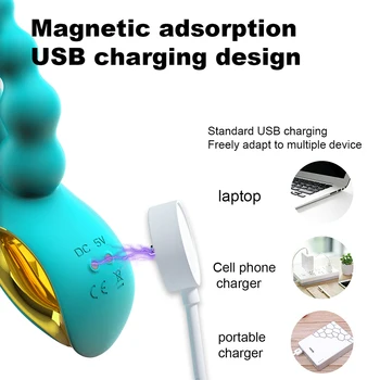 VETIRY 3 In 1 Dildo Rabbit Vibrator Waterproof USB Magnetic Rechargeable Anal Clit Vibrator Sex Toys for Women Couples Sex Shop 4