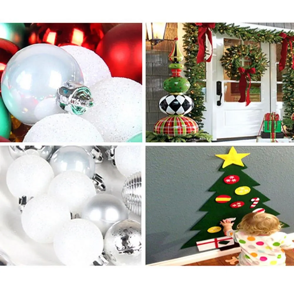 49 шт., висячий шар для рождественской елки, 3 см, Рождественский шар, ассорти подвесок, украшения для дома, украшения, украшение, аксессуары, звезда