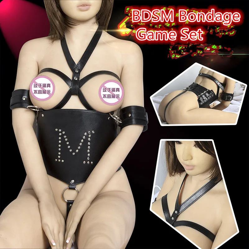 

Hot BSDM Bondage Rope Leather Harness Toys For Women Adult Game Outfit Bra And Leg Suspenders Straps Garter Belt Sex Accessories