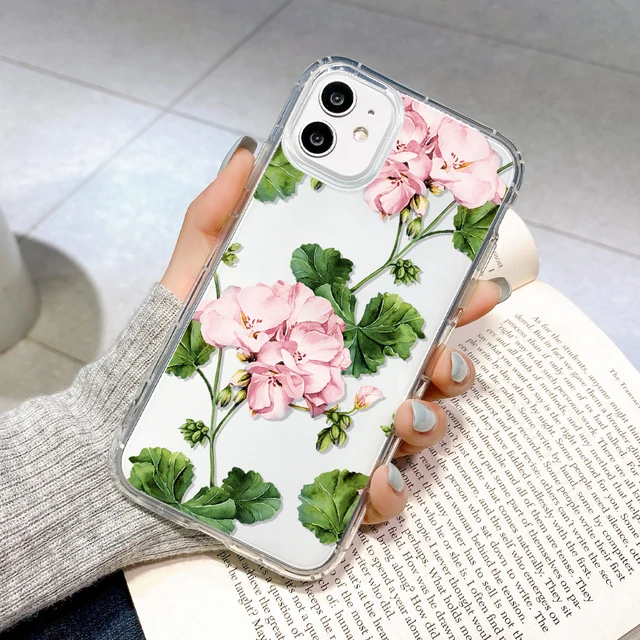 Case For Iphone 12 Pro Max Cases Silicone Funda Iphone 11 Pro 13 Mini XR X Xs Max 7 8 Plus Capa iphone11 Pro Flora Phone Covers U360